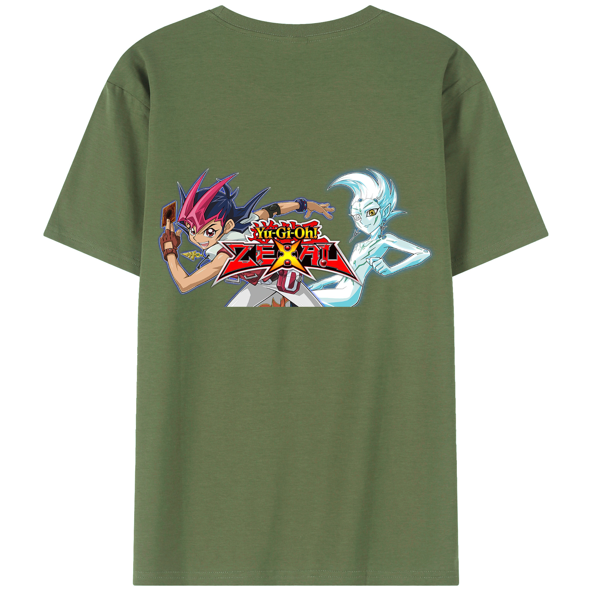 （画像用） 遊☆戯☆王 Yu-Gi-Oh! 綿100％ メンズ半袖Tシャツ（バックプリント） 通気性